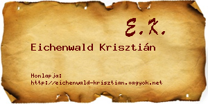 Eichenwald Krisztián névjegykártya
